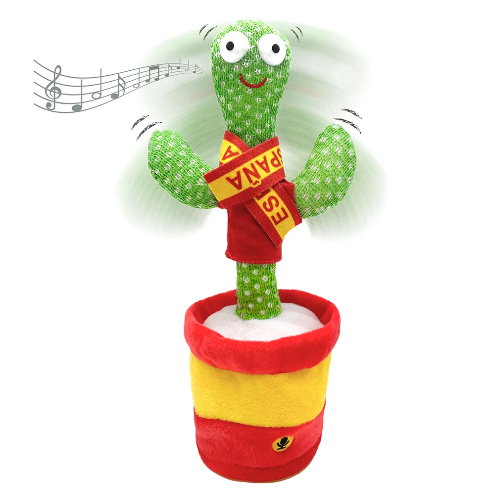 Vicyol S&D Cactus Bailarín con Luces y 120 Canciones. Juguete de Peluche que Baila y Repite. Decorativo y Educativo para Niños