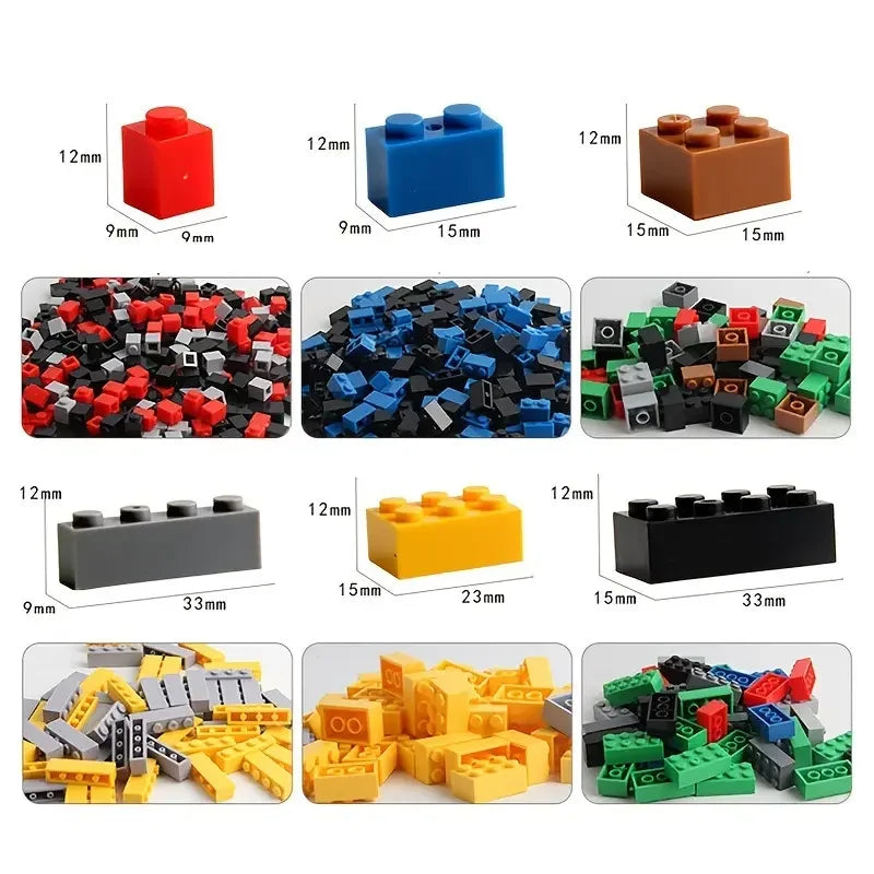 Bloques Construccion Infantiles 500 Piezas Juguete Infantil Regalo Compatible con todas las marcas Juego de bloques de construcción creativos de piezas Certificados con marcado CE, seguros y divertidos para niños desde los