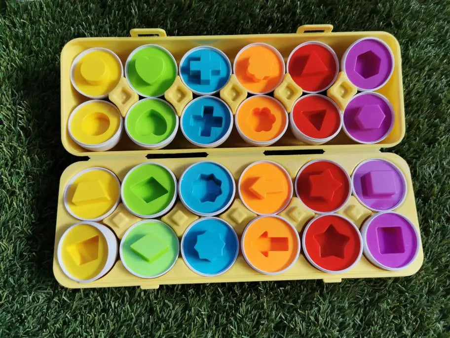 Juguete de huevos inteligentes Montessori para bebés, juegos de rompecabezas a juego, clasificador de formas, juguetes educativos de aprendizaje para niños de 2 a 3 años, regalo de Pascua