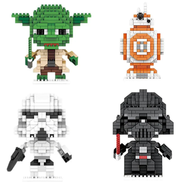 Bloques de construcción de Star War Darth Vader BB-8 Stormtrooper, bloques modelo Mini Yoda Mirco, regalos, juguetes para niños