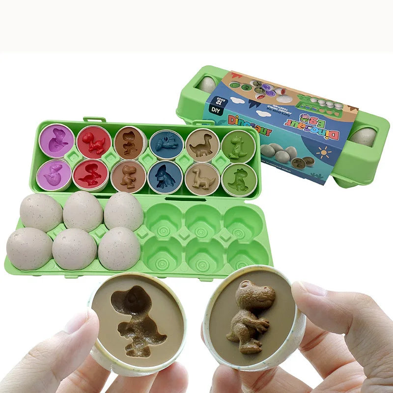 Juguete de huevos inteligentes Montessori para bebés, juegos de rompecabezas a juego, clasificador de formas, juguetes educativos de aprendizaje para niños de 2 a 3 años, regalo de Pascua