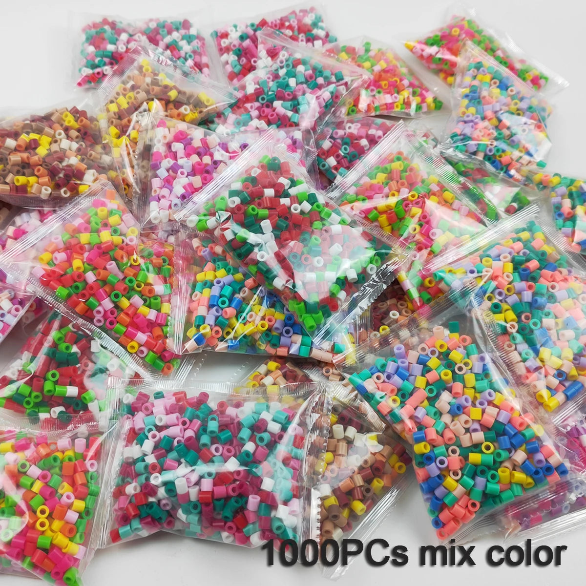 Cuentas de hierro de 5MM, 1000 Uds., rompecabezas de píxeles, cuentas de hierro, mezcla de colores para niños, cuentas Hama Diy, juguete de regalo hecho a mano de alta calidad