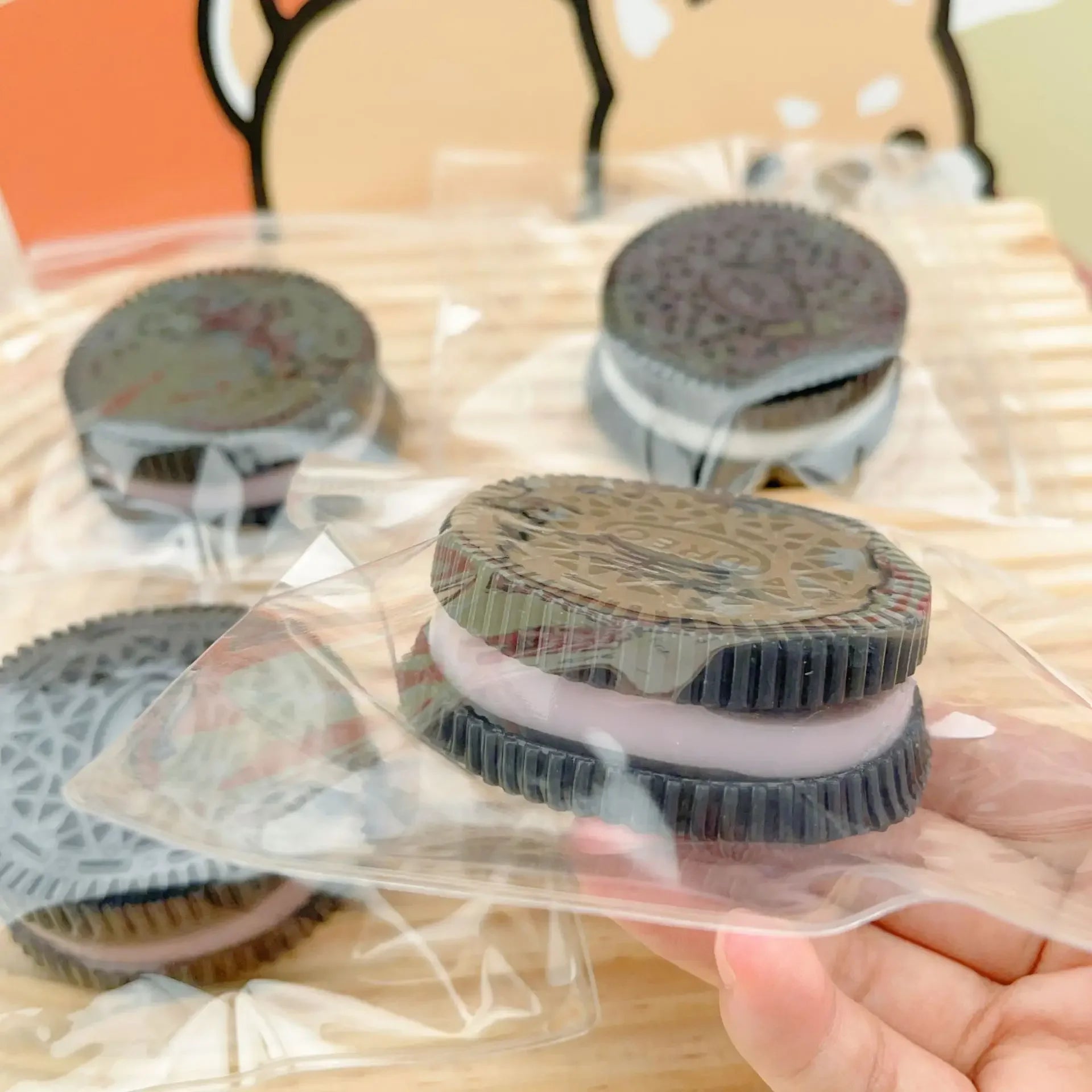 Galletas blandas de silicona hechas a mano, juguete antiestrés de rebote lento, alivio del estrés, pellizco, descompresión, juguete para apretar para niños, regalos de vacaciones