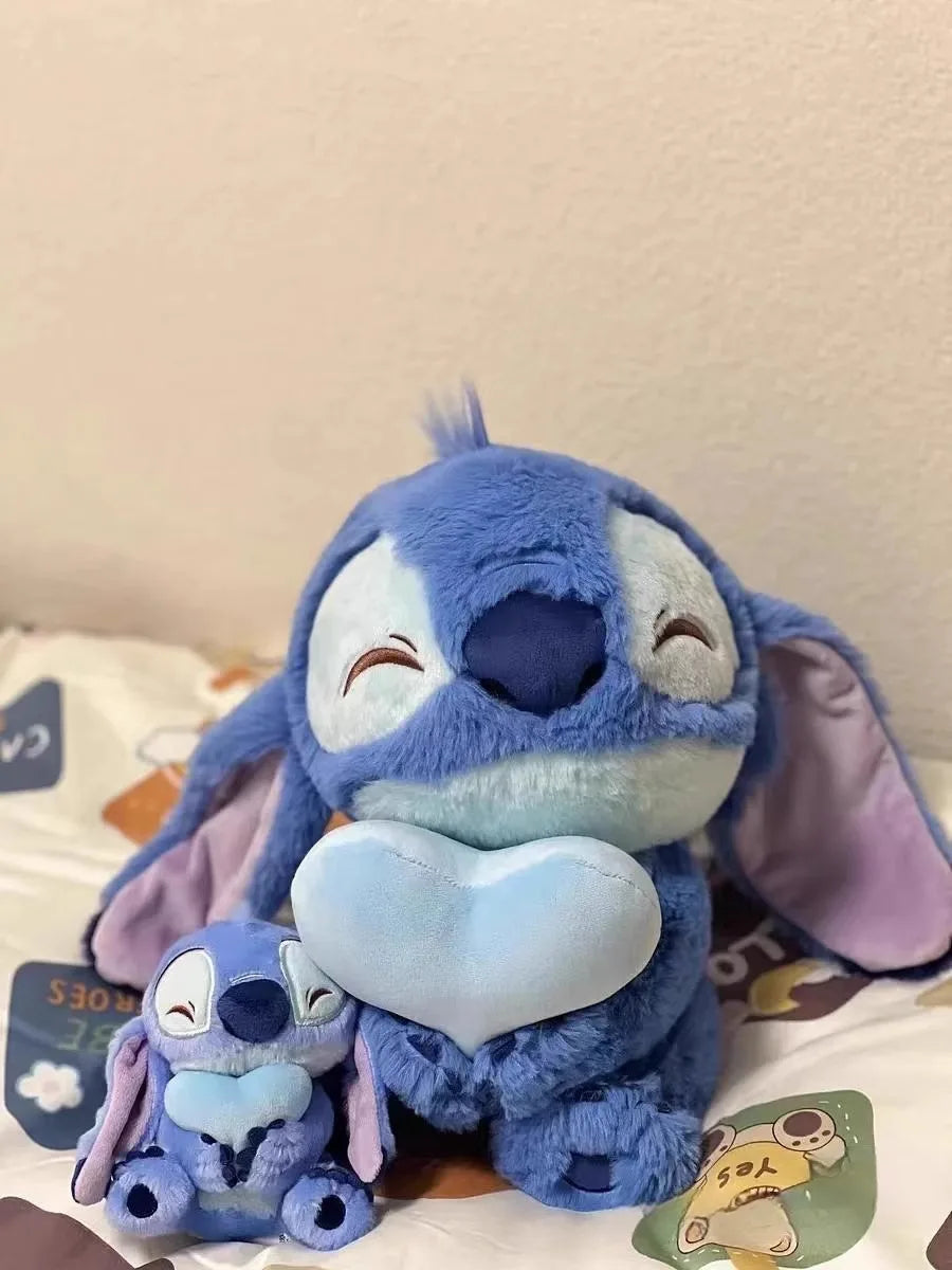 Muñeco de peluche de Disney de 25-40CM, muñeco Lilo de punto de pato bonito, juguete de peluche de Anime, relleno suave Kawaii, regalo de cumpleaños para niños