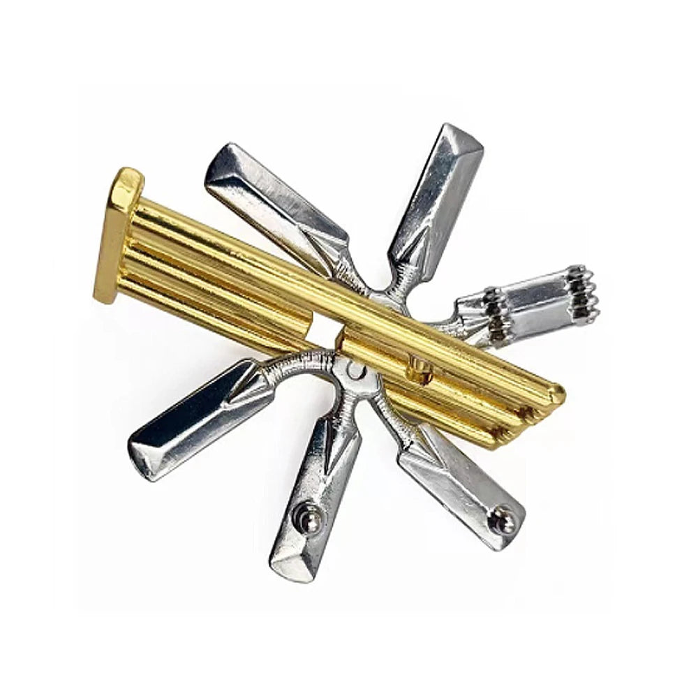 Rompecabezas de Metal IQ clásico para niños y adultos, rompecabezas mágico desconcertante, juego de rompecabezas con cordón, desbloqueo, juguete novedoso, 1 ud.