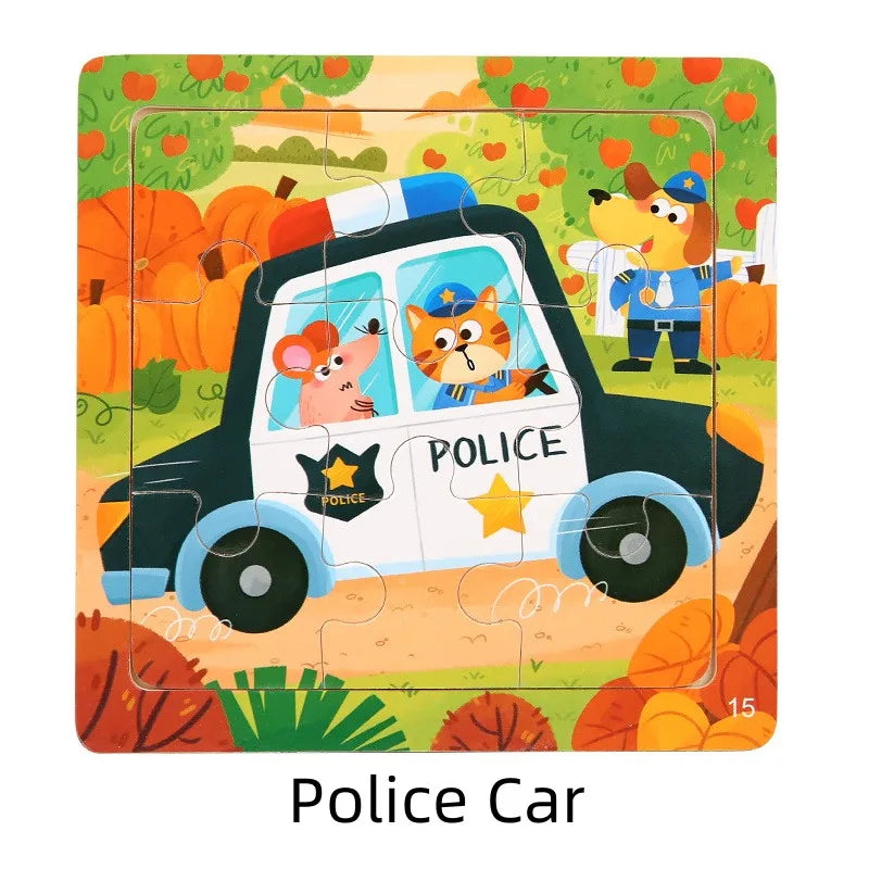 Juego de rompecabezas de madera para niños de 2 a 3 años