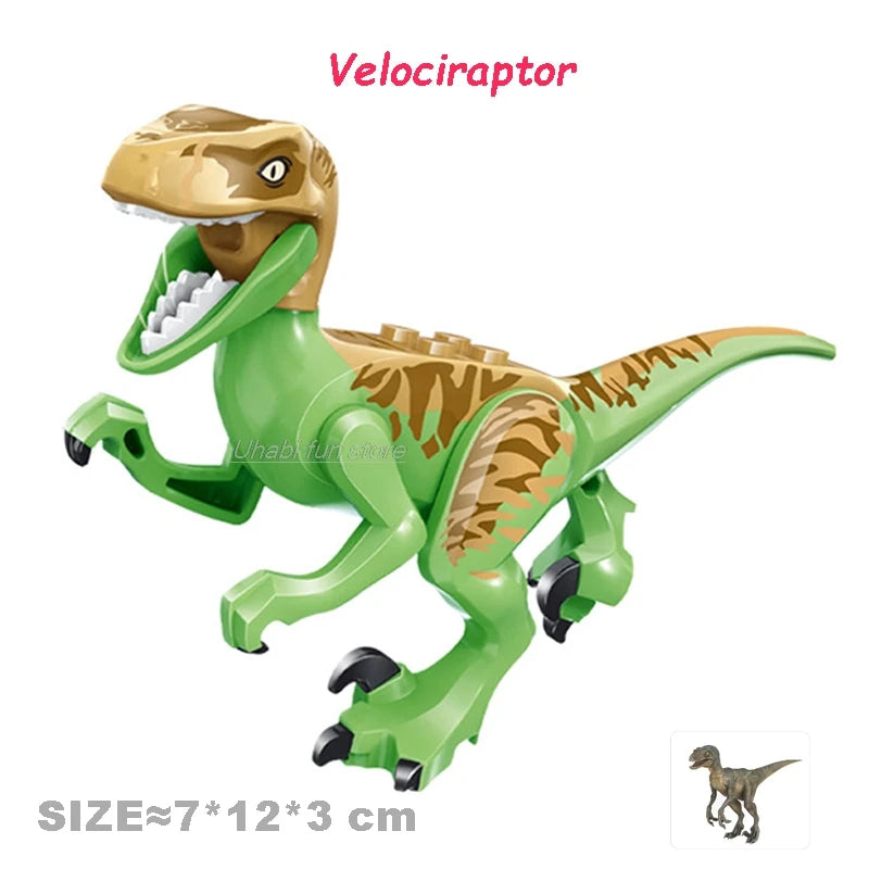 Velociraptor Triceratops Indominus t-rex modelo Jurassic World dinosaurios niños niño ensamblar bloques de construcción juguetes educativos