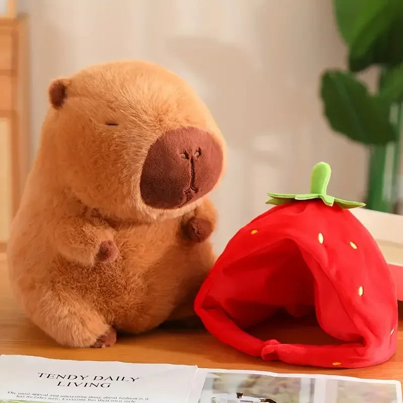 Capibara de 10-30cm, simulación de felpa, Capibara, Anime, juguete esponjoso, muñeca bonita, muñecos de peluche, regalo de Navidad y Acción de Gracias