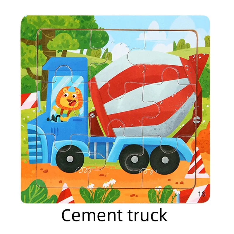 Juego de rompecabezas de madera para niños de 2 a 3 años