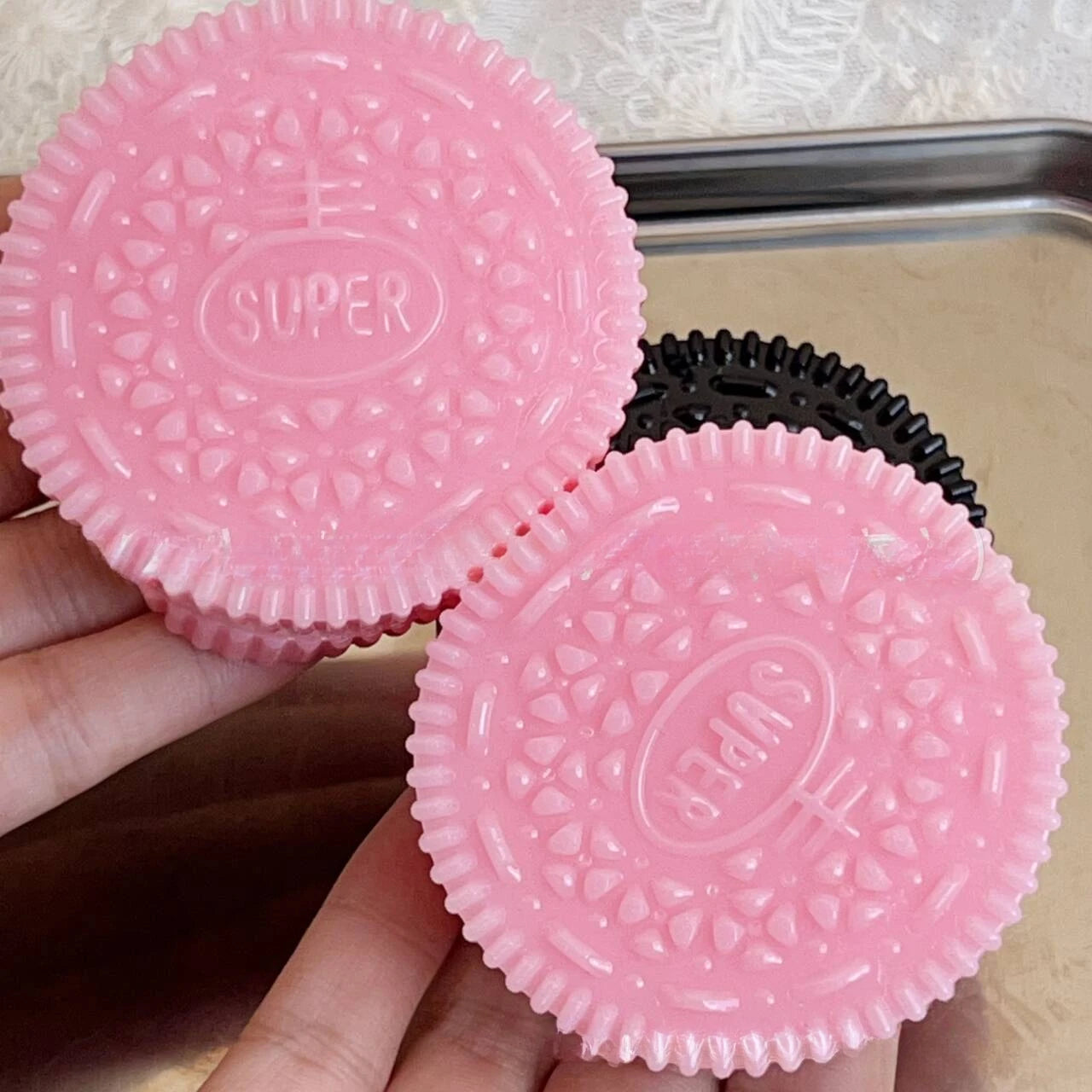 Galletas blandas de silicona hechas a mano, juguete antiestrés de rebote lento, alivio del estrés, pellizco, descompresión, juguete para apretar para niños, regalos de vacaciones