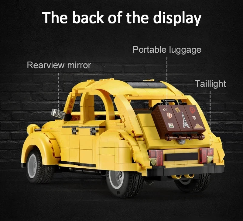 Vehículos técnicos Cada, 1238 Uds., bloques de construcción MOC, ladrillos para adultos 1:12, coches Retro, modelo, juguetes de construcción para niños, regalos