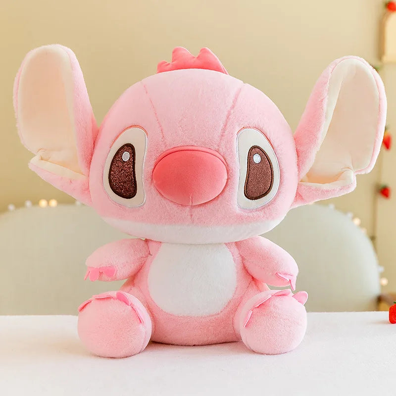 Muñeco de peluche de Disney de 25-40CM, muñeco Lilo de punto de pato bonito, juguete de peluche de Anime, relleno suave Kawaii, regalo de cumpleaños para niños