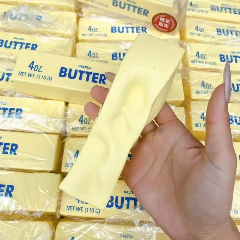 Palo de mantequilla antiestrés, juguetes antiestrés, palo de queso elástico blando, divertidos juegos de descompresión para aliviar el estrés, juguete para adultos y niños