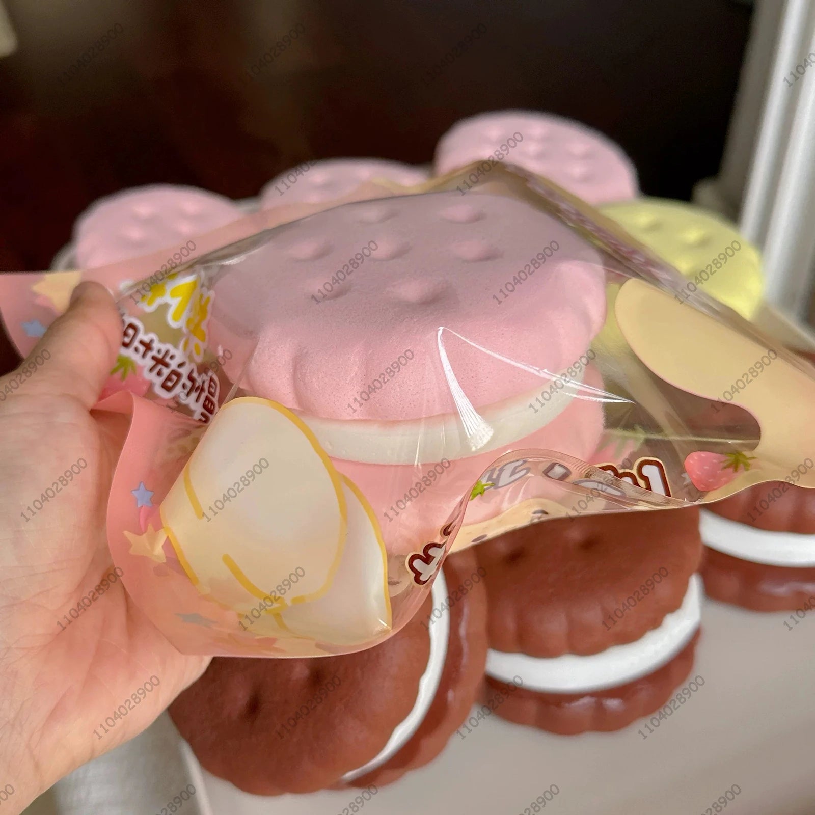 Galleta grande de crecimiento lento, galleta gruesa blanda, juguete para apretar de rebote lento, liberación de estrés, juguete para relajar las manos, regalo