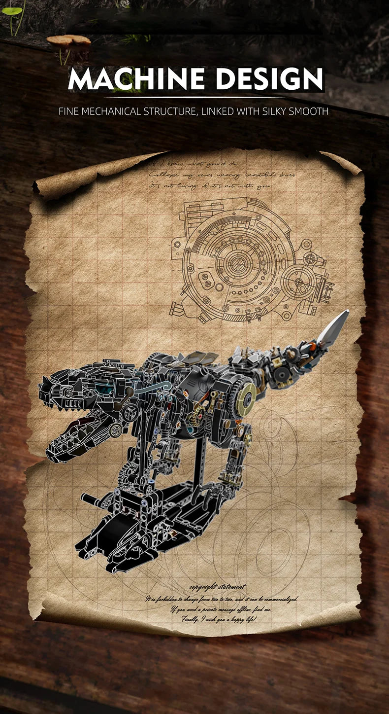 Bloques de construcción de animales mecánicos t-rex ballena loro diablo rayos tiburón modelo ladrillos con luz para chico juguetes para adultos regalos de escritorio