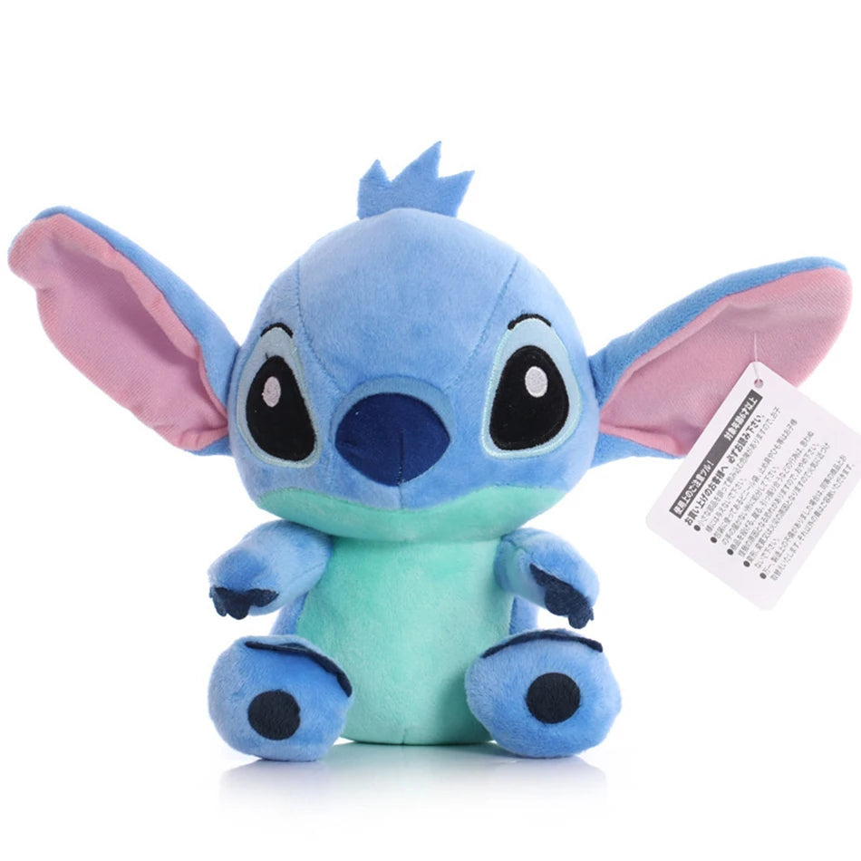 Muñecos de peluche de punto azul y rosa de dibujos animados de Disney, juguetes de Anime Lilo y Stitch de 20CM, juguetes de peluche Stich, regalos de navidad para niños