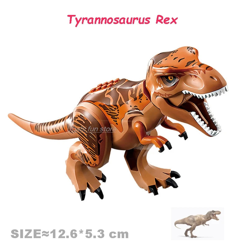Velociraptor Triceratops Indominus t-rex modelo Jurassic World dinosaurios niños niño ensamblar bloques de construcción juguetes educativos