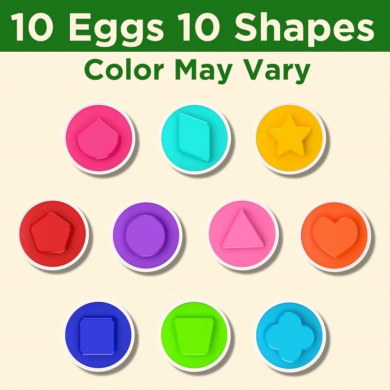 Juguete de huevos inteligentes Montessori para bebés, juegos de rompecabezas a juego, clasificador de formas, juguetes educativos de aprendizaje para niños de 2 a 3 años, regalo de Pascua