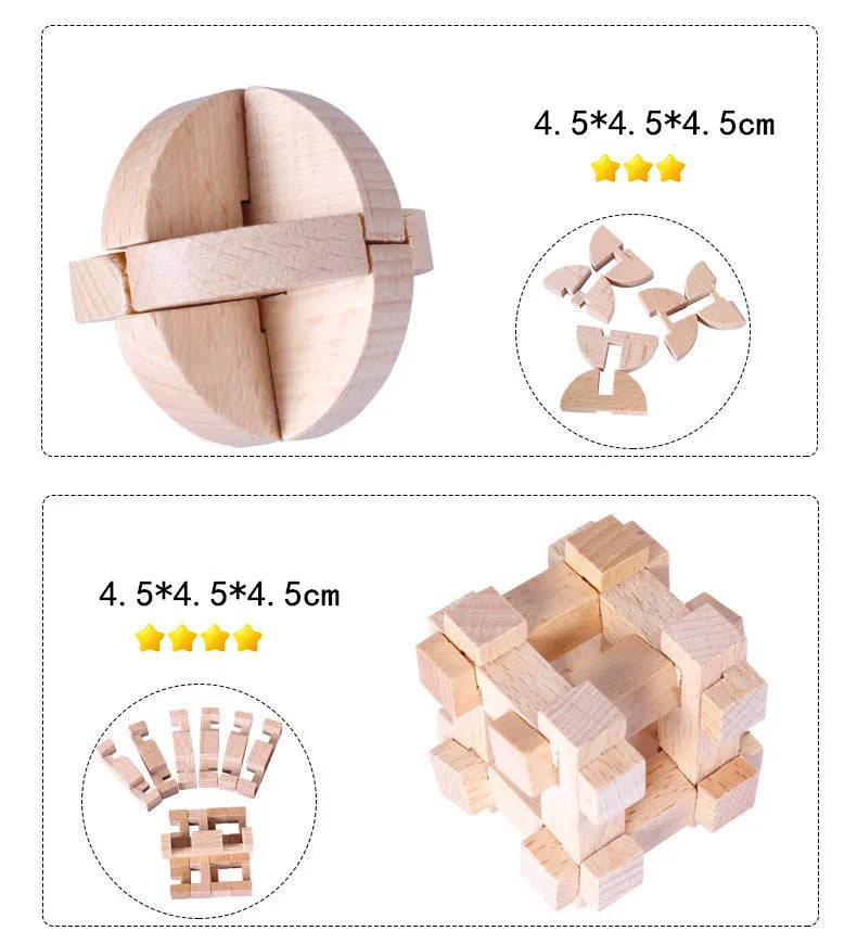Rompecabezas 3D de juguete Lu Ban Kong Ming Lock, juego Social para adultos, rompecabezas que mejora la memoria, juguetes educativos para niños