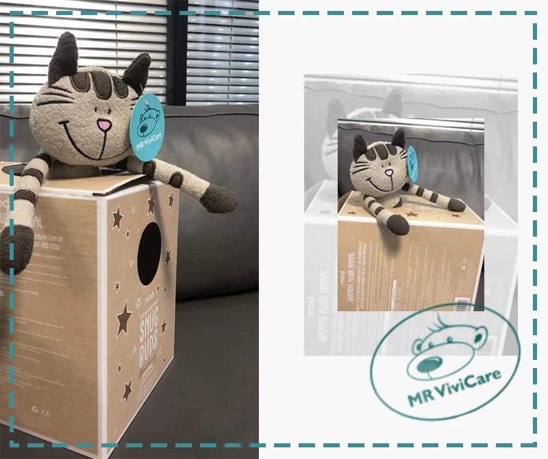 MR ViviCare-juguete de peluche de gato, simulación pequeña y suave, juguetes de animales de peluche para niños, accesorios bonitos para fotos, cumpleaños para niñas