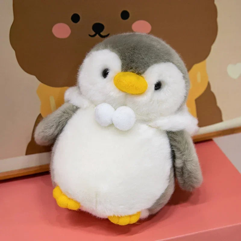 Juguete de peluche de pingüino para bebé, muñeco relajante para dormir, pingüino esponjoso, ropa, sombreros, almohada de Animal de peluche, regalo de cumpleaños, nuevo