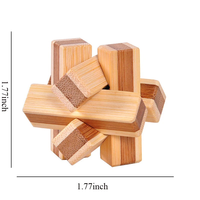Kong Ming Lock de madera Lu Ban Lock IQ rompecabezas juguete educativo para niños Montessori rompecabezas 3D juego desbloquear juguetes para adultos