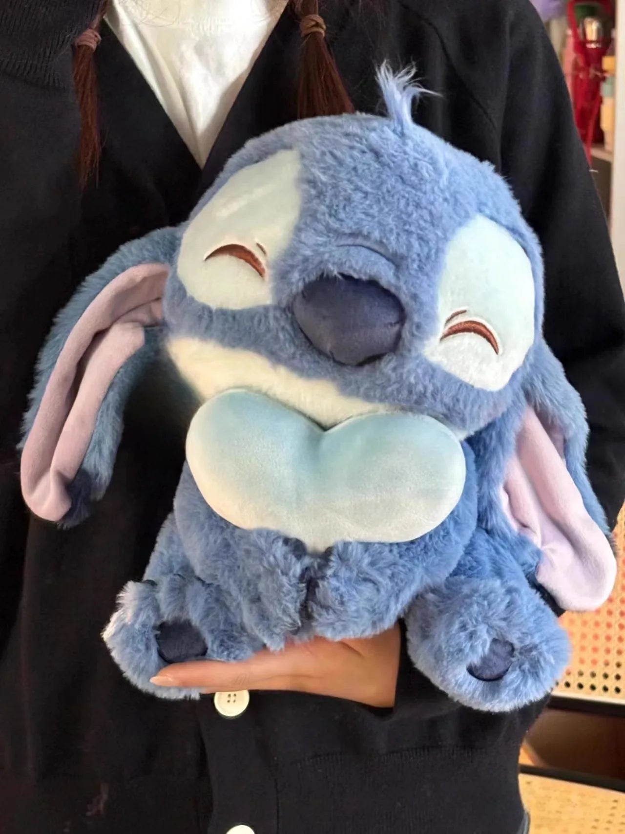 Muñeco de peluche de Disney de 25-40CM, muñeco Lilo de punto de pato bonito, juguete de peluche de Anime, relleno suave Kawaii, regalo de cumpleaños para niños