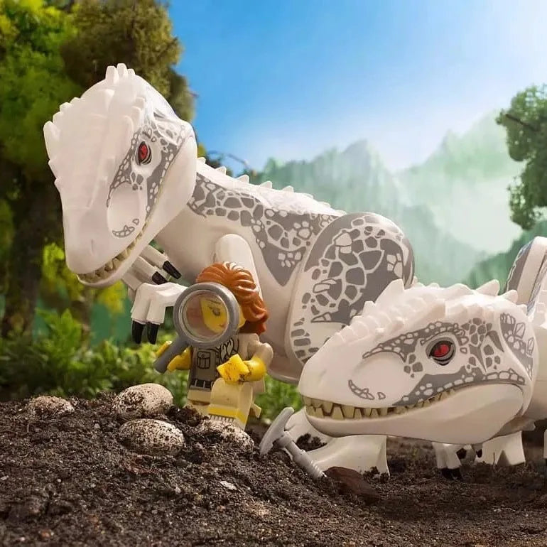 Velociraptor Triceratops Indominus t-rex modelo Jurassic World dinosaurios niños niño ensamblar bloques de construcción juguetes educativos
