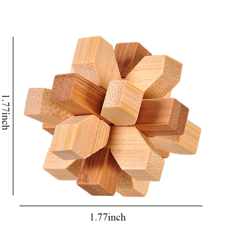 Kong Ming Lock de madera Lu Ban Lock IQ rompecabezas juguete educativo para niños Montessori rompecabezas 3D juego desbloquear juguetes para adultos