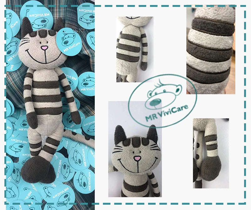 MR ViviCare-juguete de peluche de gato, simulación pequeña y suave, juguetes de animales de peluche para niños, accesorios bonitos para fotos, cumpleaños para niñas