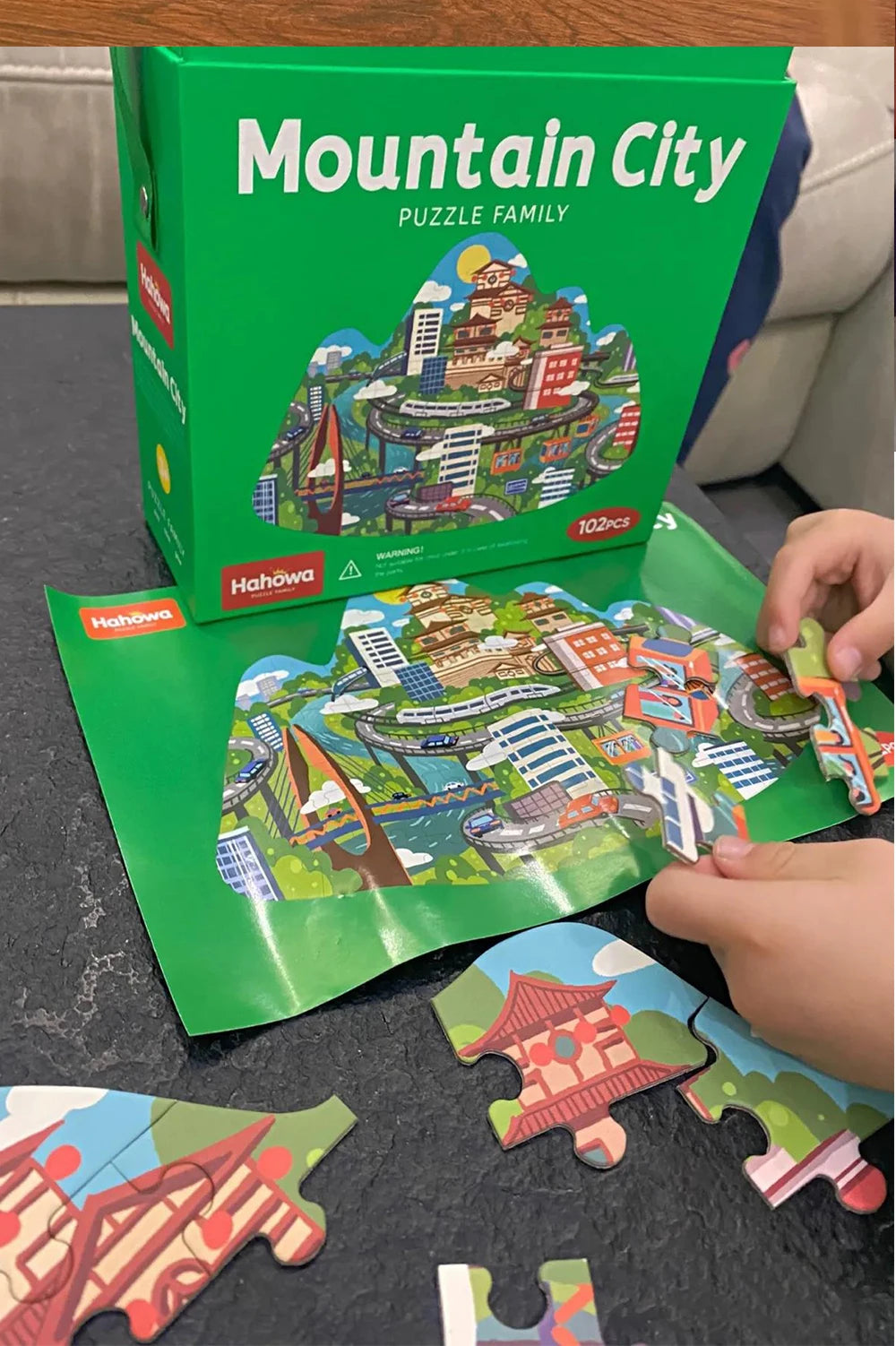 Hahowa-rompecabezas de animales único para niños, juguete con caja de regalo de papel, juegos educativos Montesorri, juguetes, regalos para niños