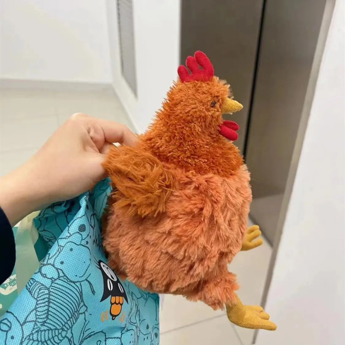 Nueva simulación de gallina de peluche Jeycat, muñeco de gallo, juguete CeileChckn, peluche creativo, regalo para niños