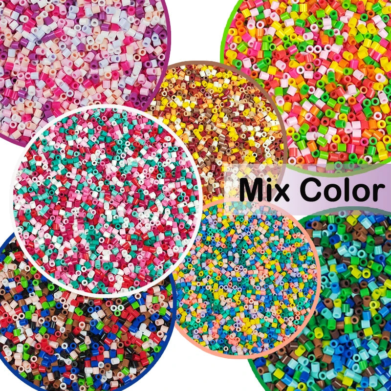 Cuentas de hierro de 5MM, 1000 Uds., rompecabezas de píxeles, cuentas de hierro, mezcla de colores para niños, cuentas Hama Diy, juguete de regalo hecho a mano de alta calidad