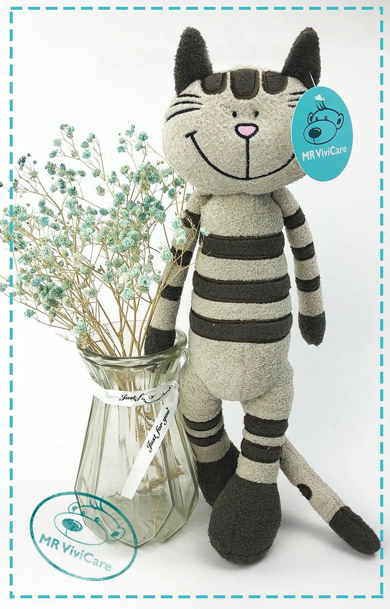 MR ViviCare-juguete de peluche de gato, simulación pequeña y suave, juguetes de animales de peluche para niños, accesorios bonitos para fotos, cumpleaños para niñas