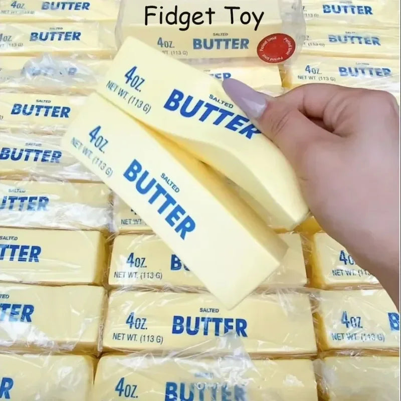 Palo de mantequilla antiestrés, juguetes antiestrés, palo de queso elástico blando, divertidos juegos de descompresión para aliviar el estrés, juguete para adultos y niños