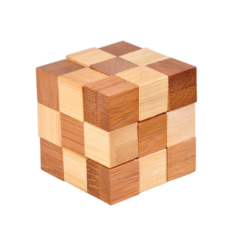 Kong Ming Lock de madera Lu Ban Lock IQ rompecabezas juguete educativo para niños Montessori rompecabezas 3D juego desbloquear juguetes para adultos