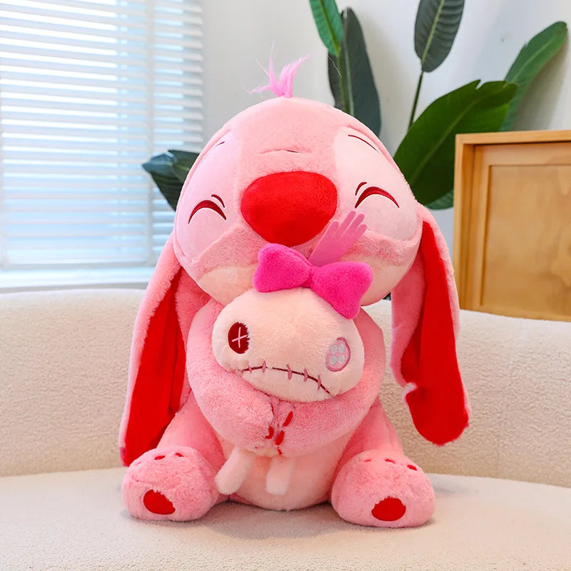 Muñeco de peluche de Disney de 25-40CM, muñeco Lilo de punto de pato bonito, juguete de peluche de Anime, relleno suave Kawaii, regalo de cumpleaños para niños