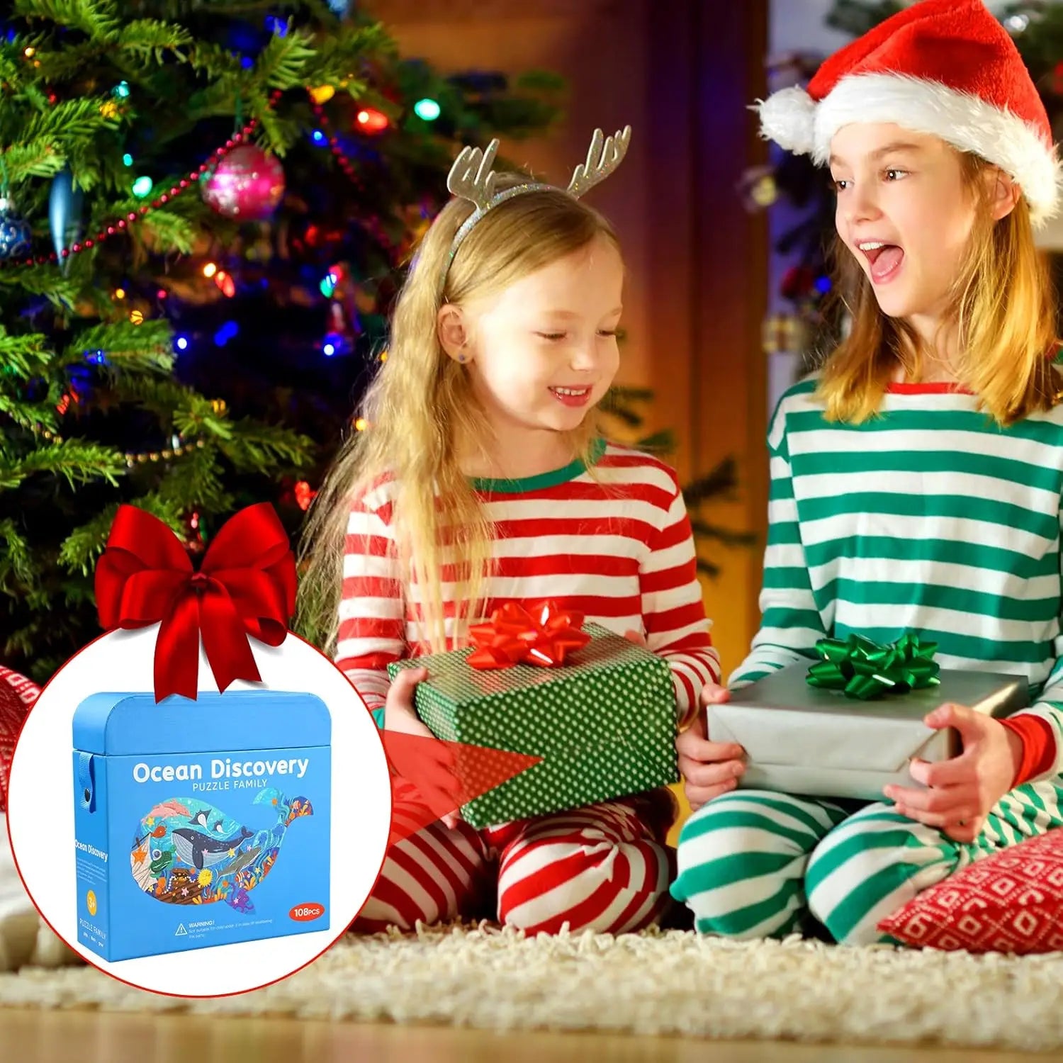 Hahowa-rompecabezas de animales único para niños, juguete con caja de regalo de papel, juegos educativos Montesorri, juguetes, regalos para niños