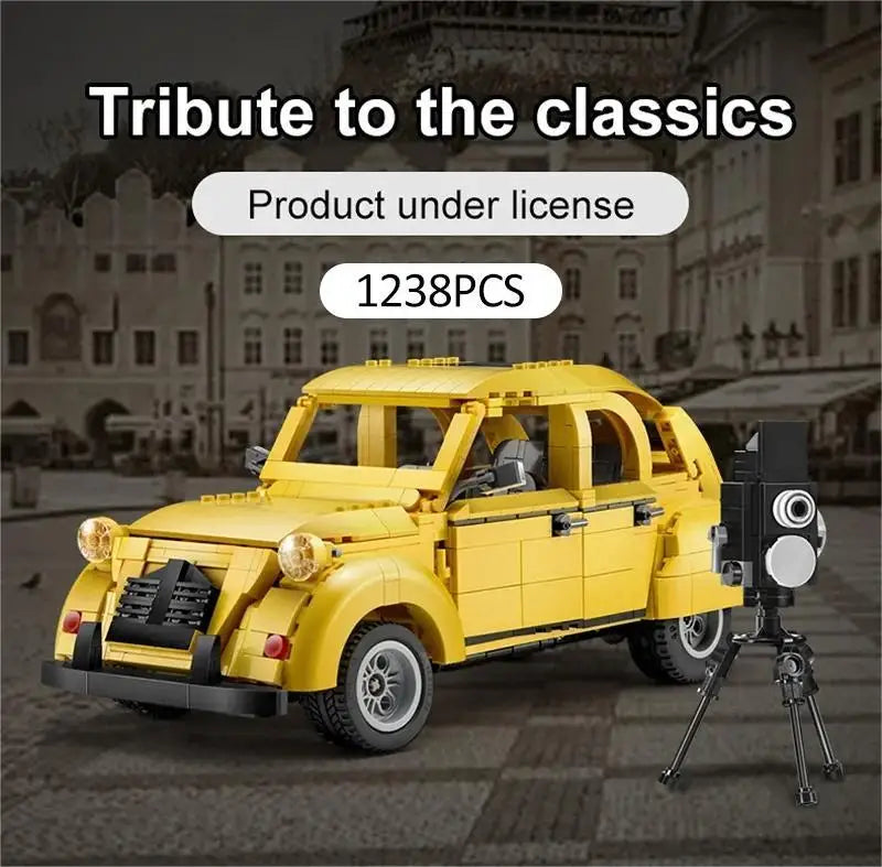 Vehículos técnicos Cada, 1238 Uds., bloques de construcción MOC, ladrillos para adultos 1:12, coches Retro, modelo, juguetes de construcción para niños, regalos