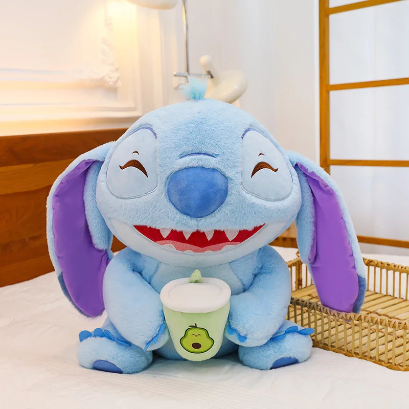Muñeco de peluche de Disney de 25-40CM, muñeco Lilo de punto de pato bonito, juguete de peluche de Anime, relleno suave Kawaii, regalo de cumpleaños para niños