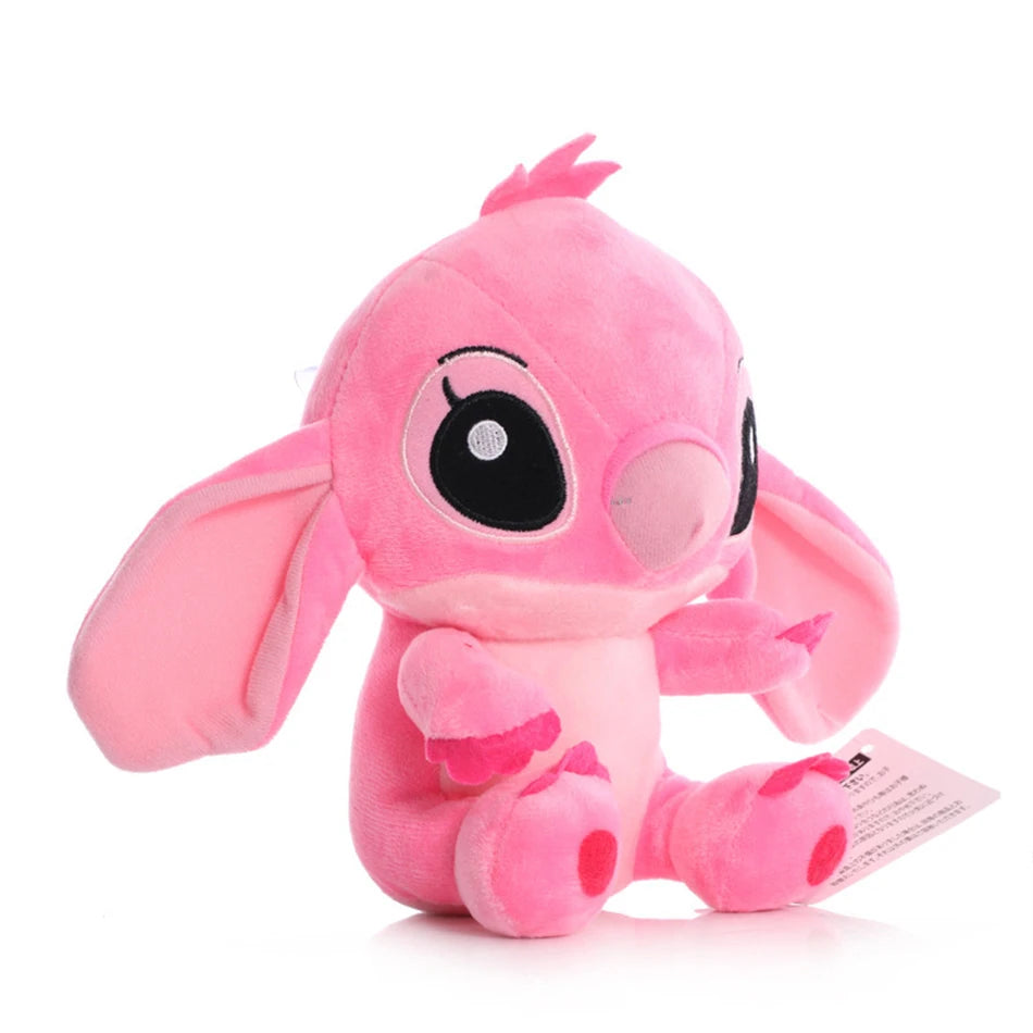 Muñecos de peluche de punto azul y rosa de dibujos animados de Disney, juguetes de Anime Lilo y Stitch de 20CM, juguetes de peluche Stich, regalos de navidad para niños