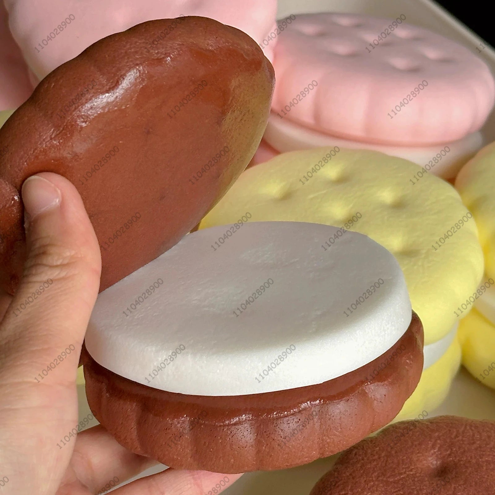 Galleta grande de crecimiento lento, galleta gruesa blanda, juguete para apretar de rebote lento, liberación de estrés, juguete para relajar las manos, regalo