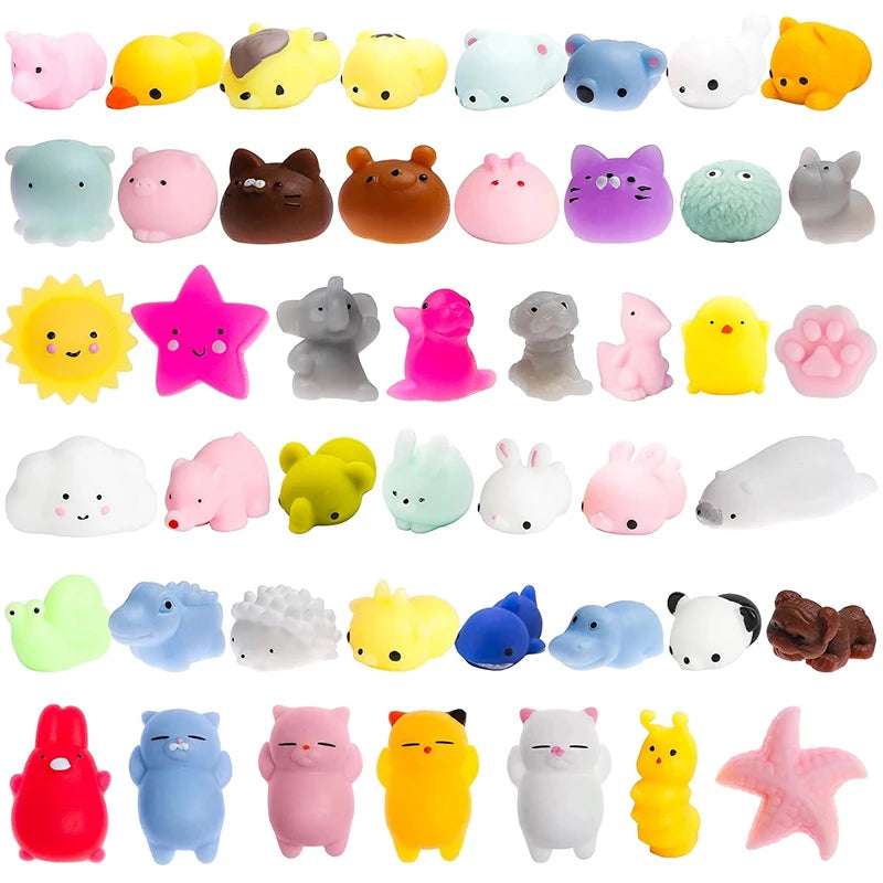 Mochi-juguete blando con animales bonitos para niños, juguetes antiestrés para apretar, regalo divertido, recuerdos de fiesta de cumpleaños, premios en el aula