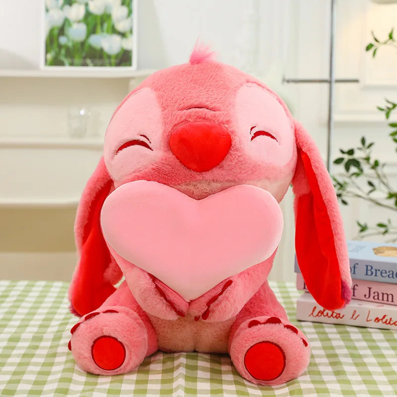 Muñeco de peluche de Disney de 25-40CM, muñeco Lilo de punto de pato bonito, juguete de peluche de Anime, relleno suave Kawaii, regalo de cumpleaños para niños
