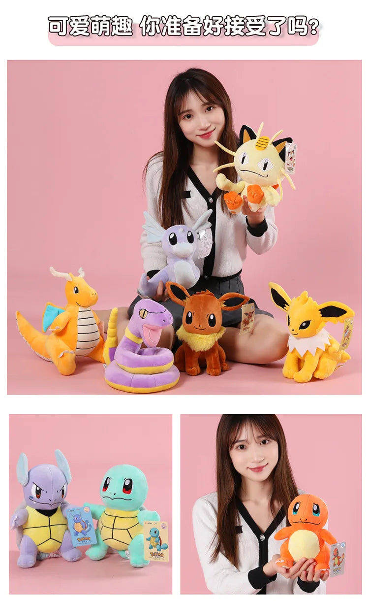 POKEMON-juguete de peluche Original Gengar Pikachu Kawaii Charizard, muñeco de peluche auténtico, juguetes Piplup de dibujos animados suaves y bonitos para regalo de niños