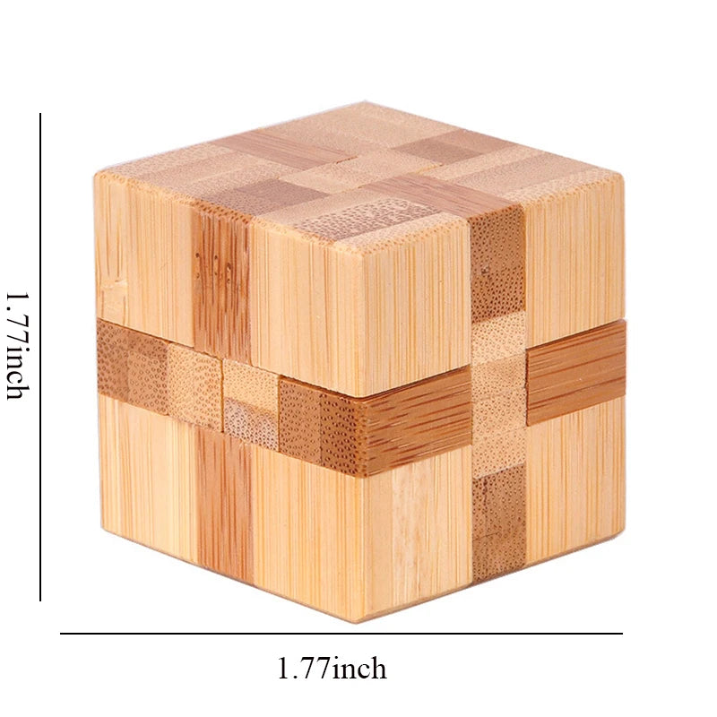 Kong Ming Lock de madera Lu Ban Lock IQ rompecabezas juguete educativo para niños Montessori rompecabezas 3D juego desbloquear juguetes para adultos