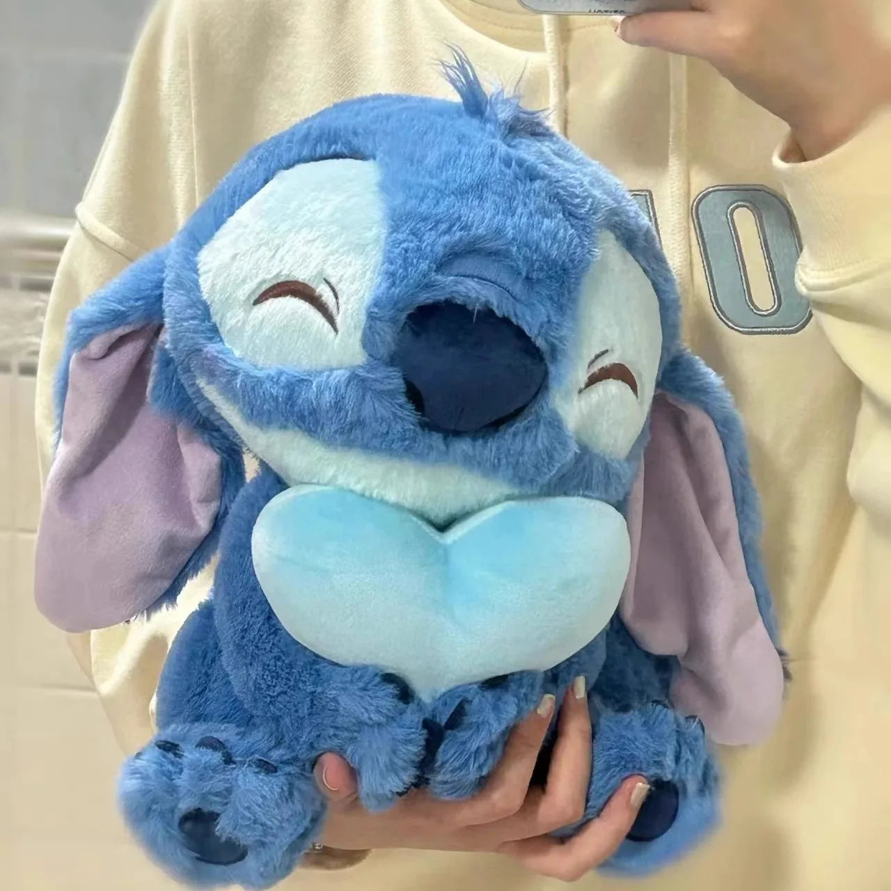 Muñeco de peluche de Disney de 25-40CM, muñeco Lilo de punto de pato bonito, juguete de peluche de Anime, relleno suave Kawaii, regalo de cumpleaños para niños