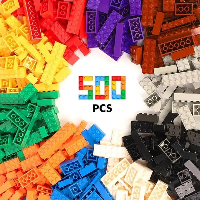 Bloques Construccion Infantiles 500 Piezas Juguete Infantil Regalo Compatible con todas las marcas Juego de bloques de construcción creativos de piezas Certificados con marcado CE, seguros y divertidos para niños desde los