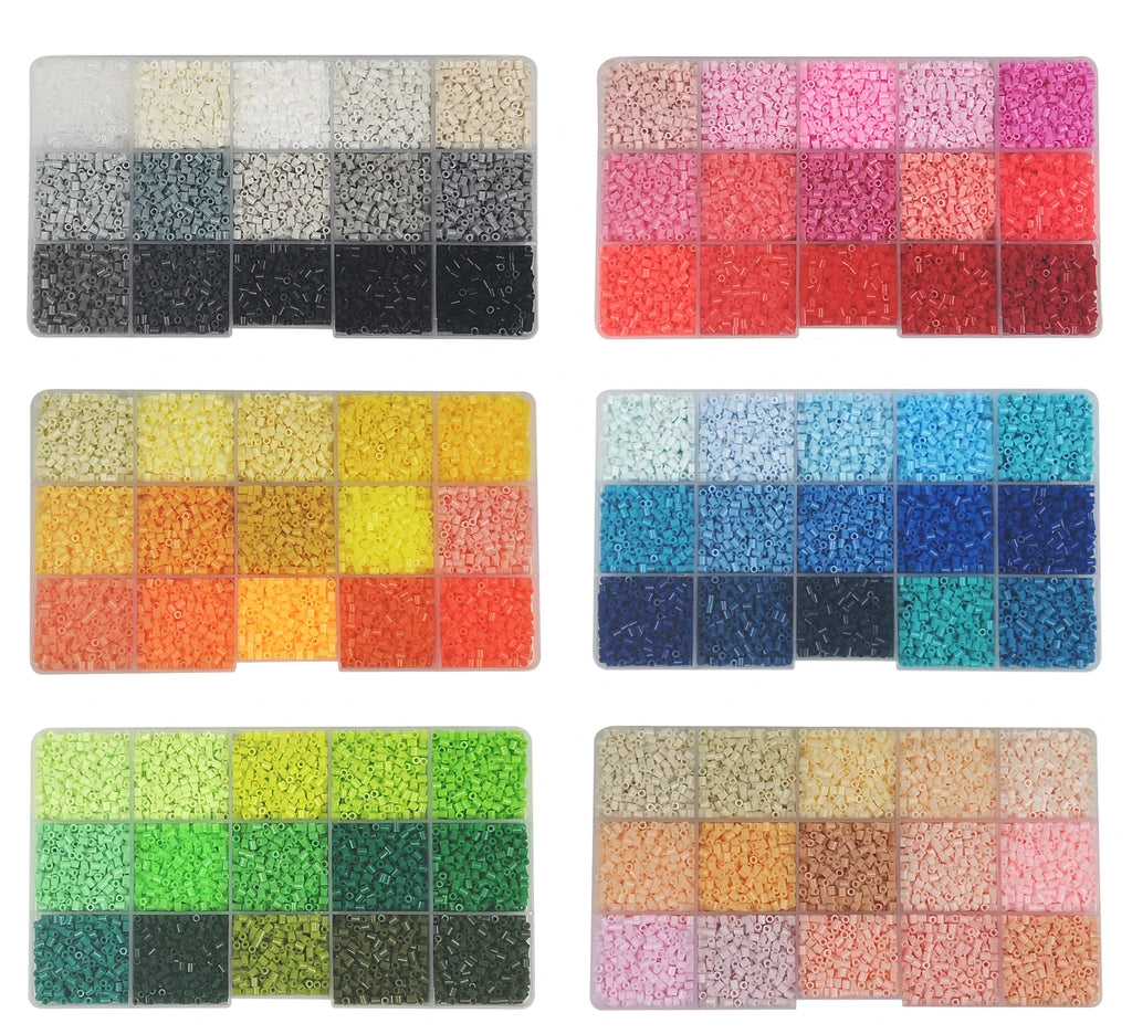 Yantjouet-Juego de Mini cuentas de 15 colores y 2,6mm, 650 Uds., rompecabezas de cuentas Hama, juguete para regalo para niños, cuentas de hierro DIY para chico, regalo