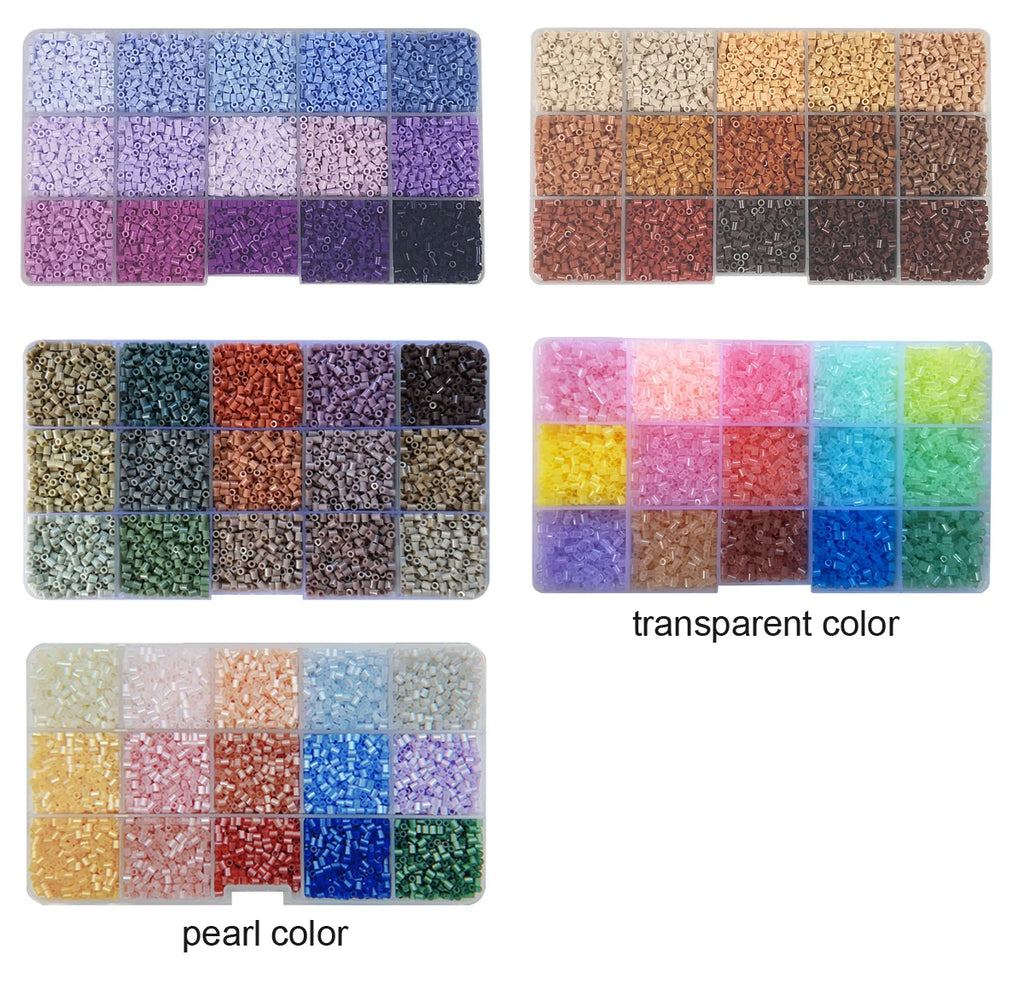Yantjouet-Juego de Mini cuentas de 15 colores y 2,6mm, 650 Uds., rompecabezas de cuentas Hama, juguete para regalo para niños, cuentas de hierro DIY para chico, regalo
